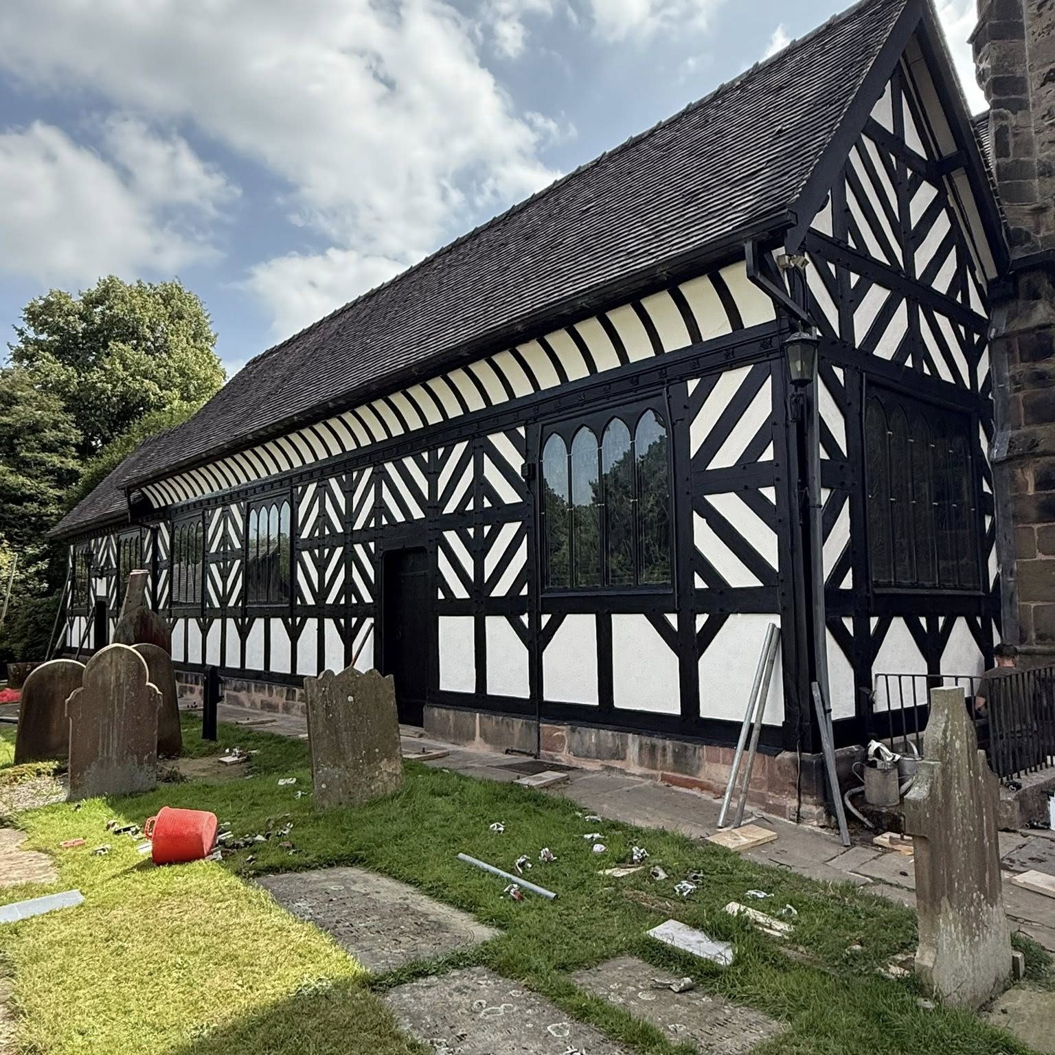 Professional decorator finishing living room in Rudheath